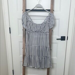 Hollister Monochrome Plaid Top